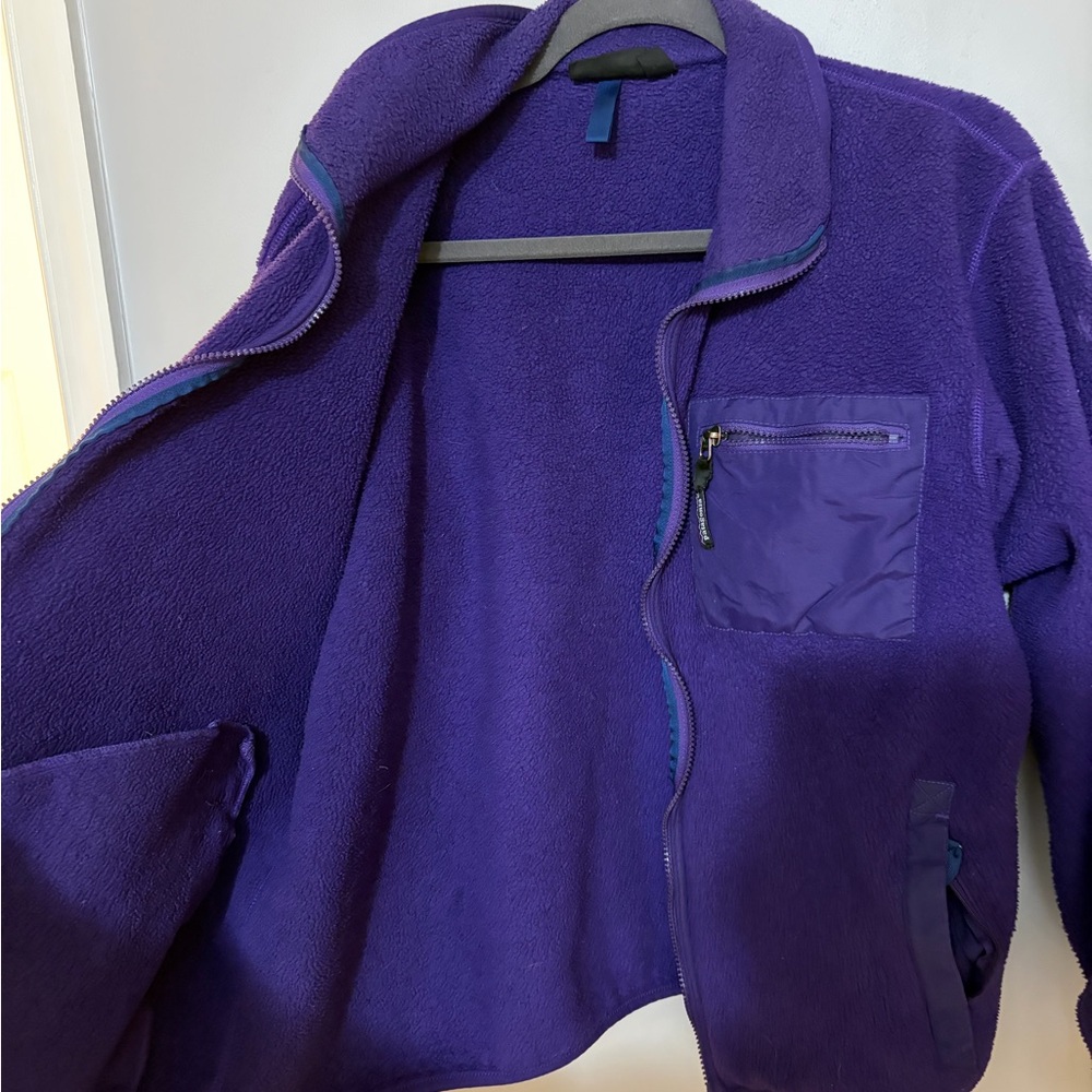 VTG 90s 1991 Patagonia Purple Full Zip USA Made Outdoor Fleece Jacket Mens Large - Picture 2 of 7